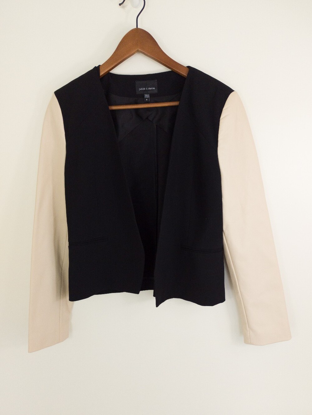 Judith & Charles Colorblock Blazer with Lambs Sleeves Size 8